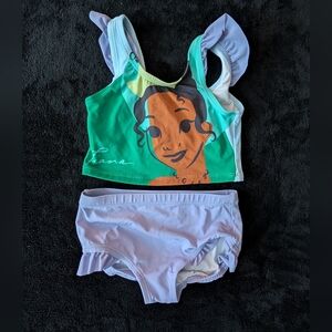 Hanna Andersson Disney Princess Girls Tiana Swim Tankini Bikini Bathing Suit